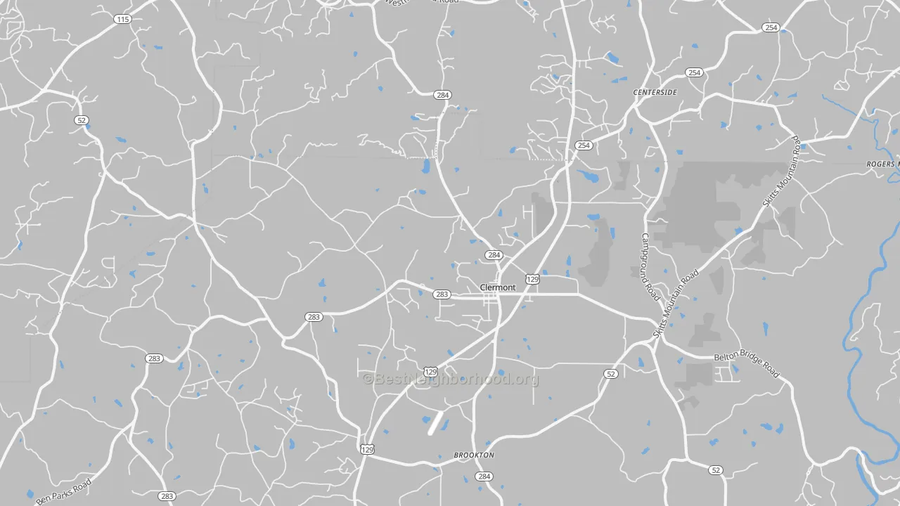 Transit Grade map of Clermont, GA