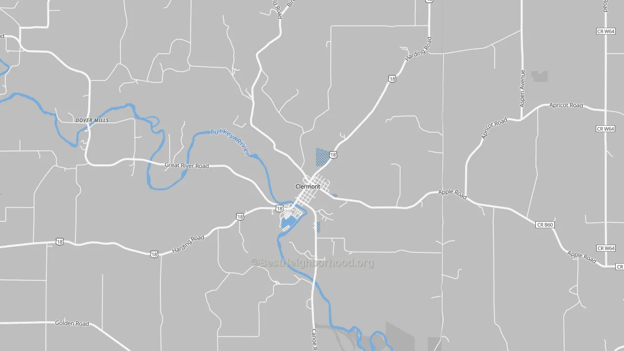 Transit Grade map of Clermont, IA