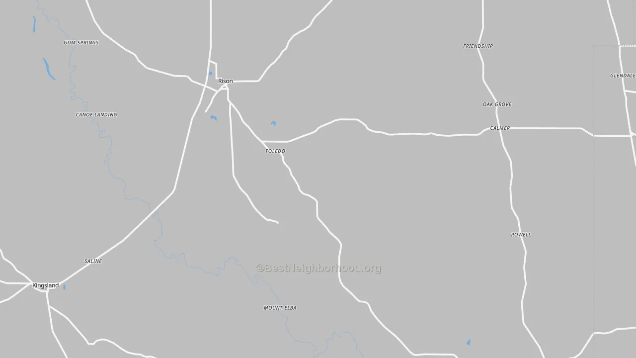 Transit Grade map of Cleveland County, AR