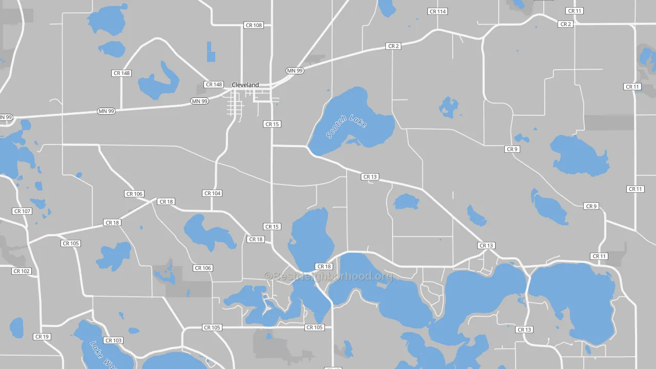 Transit Grade map of Cleveland, MN