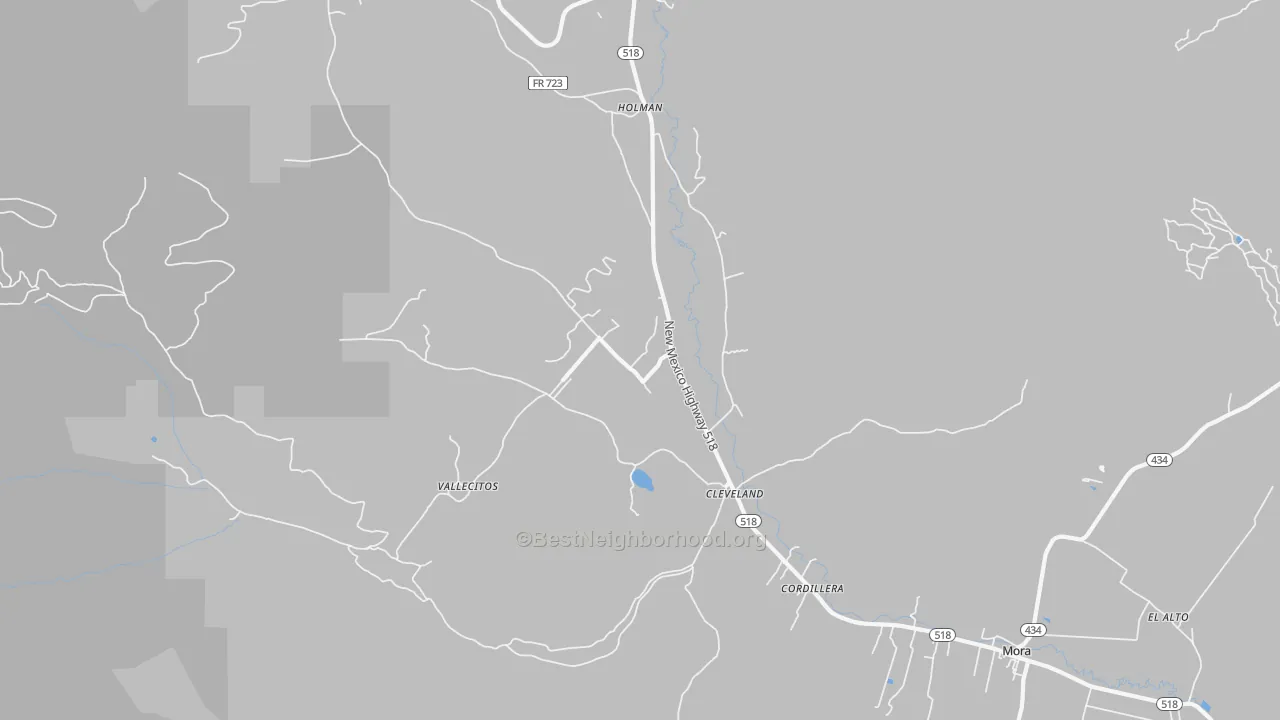 Transit Grade map of Cleveland, NM
