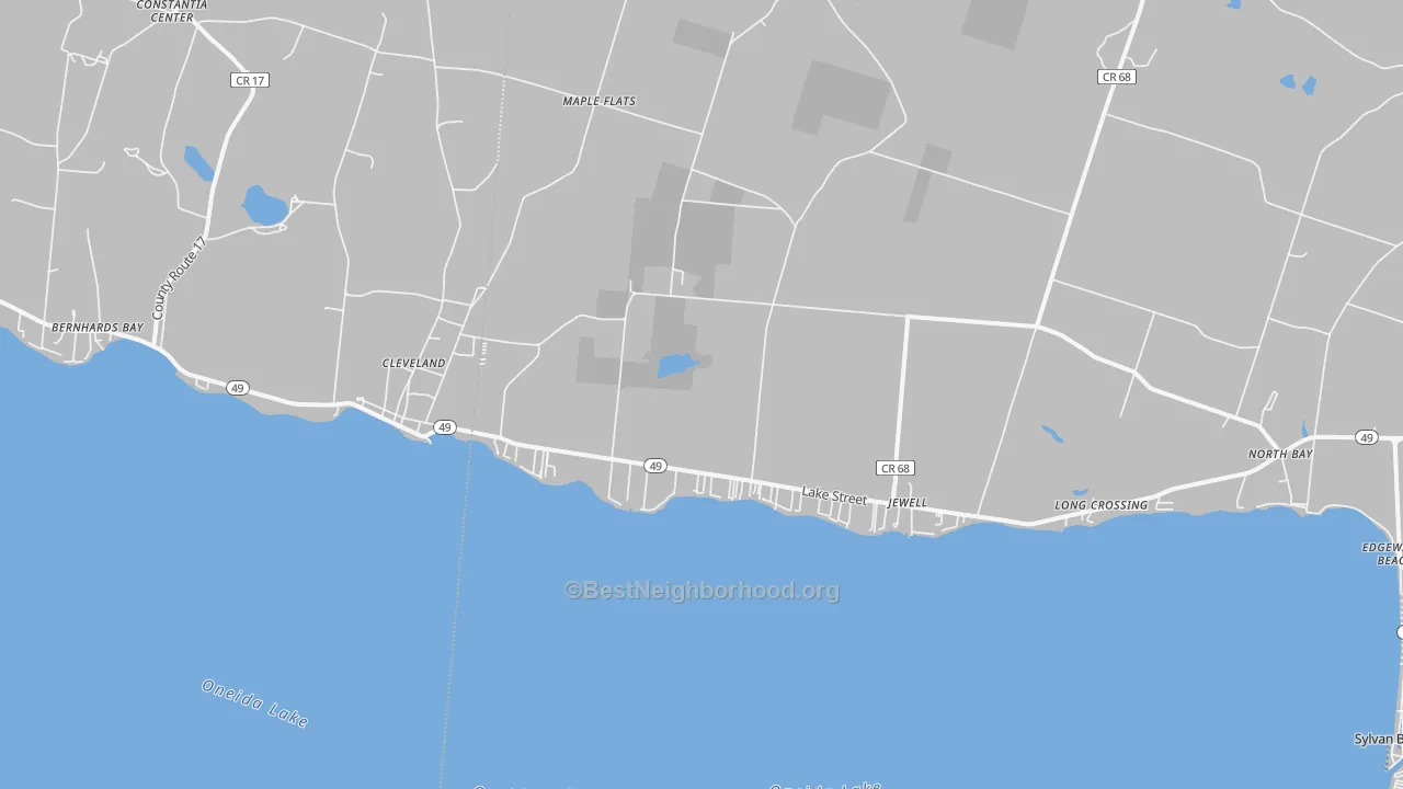 Transit Grade map of Cleveland, NY