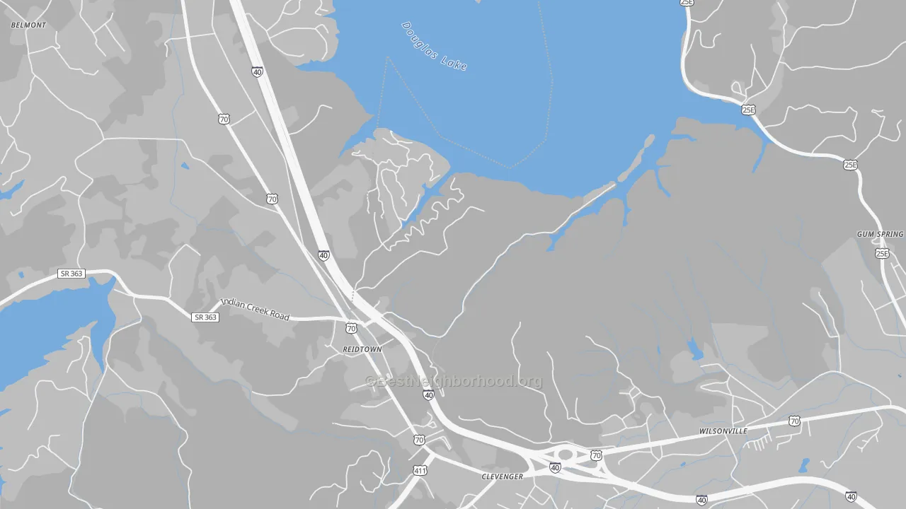 Transit Grade map of Clevenger, TN