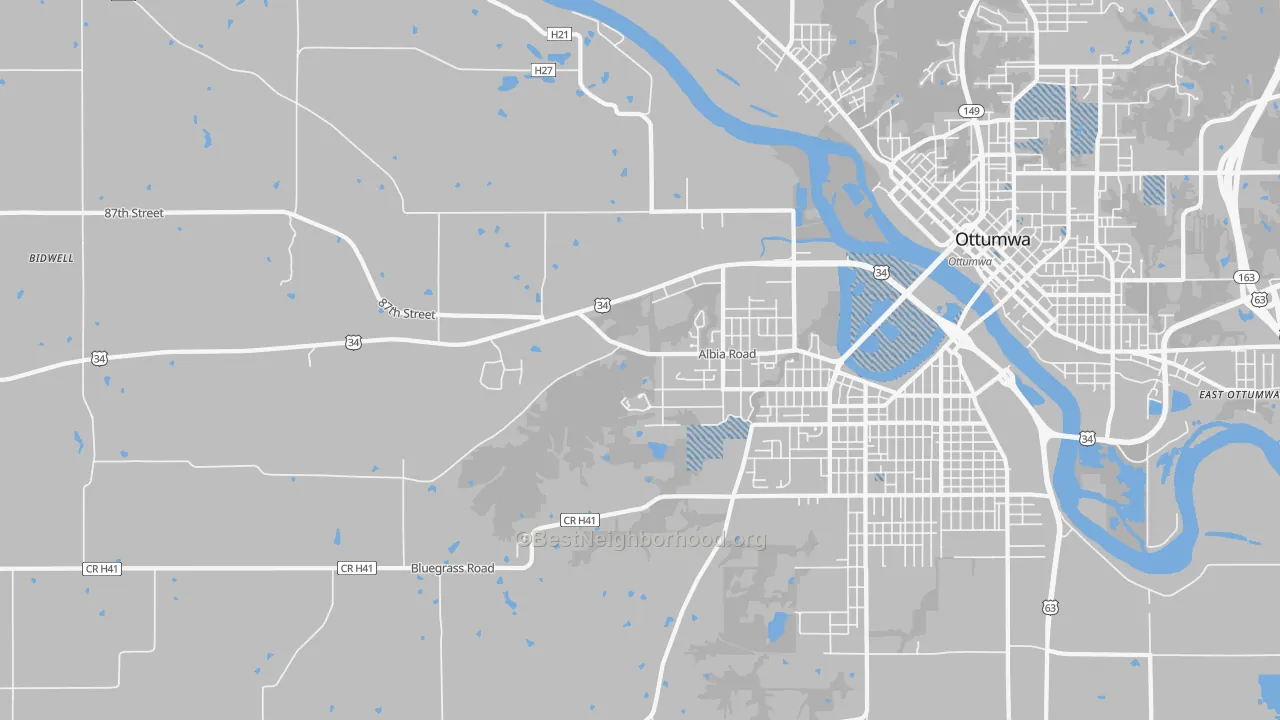 Transit Grade map of Cliffland, IA