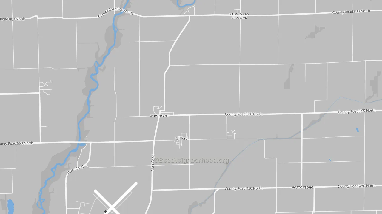 Transit Grade map of Clifford, IN