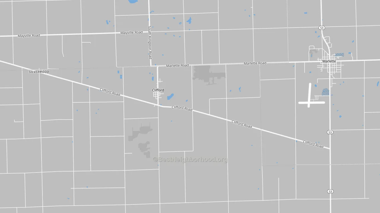Transit Grade map of Clifford, MI