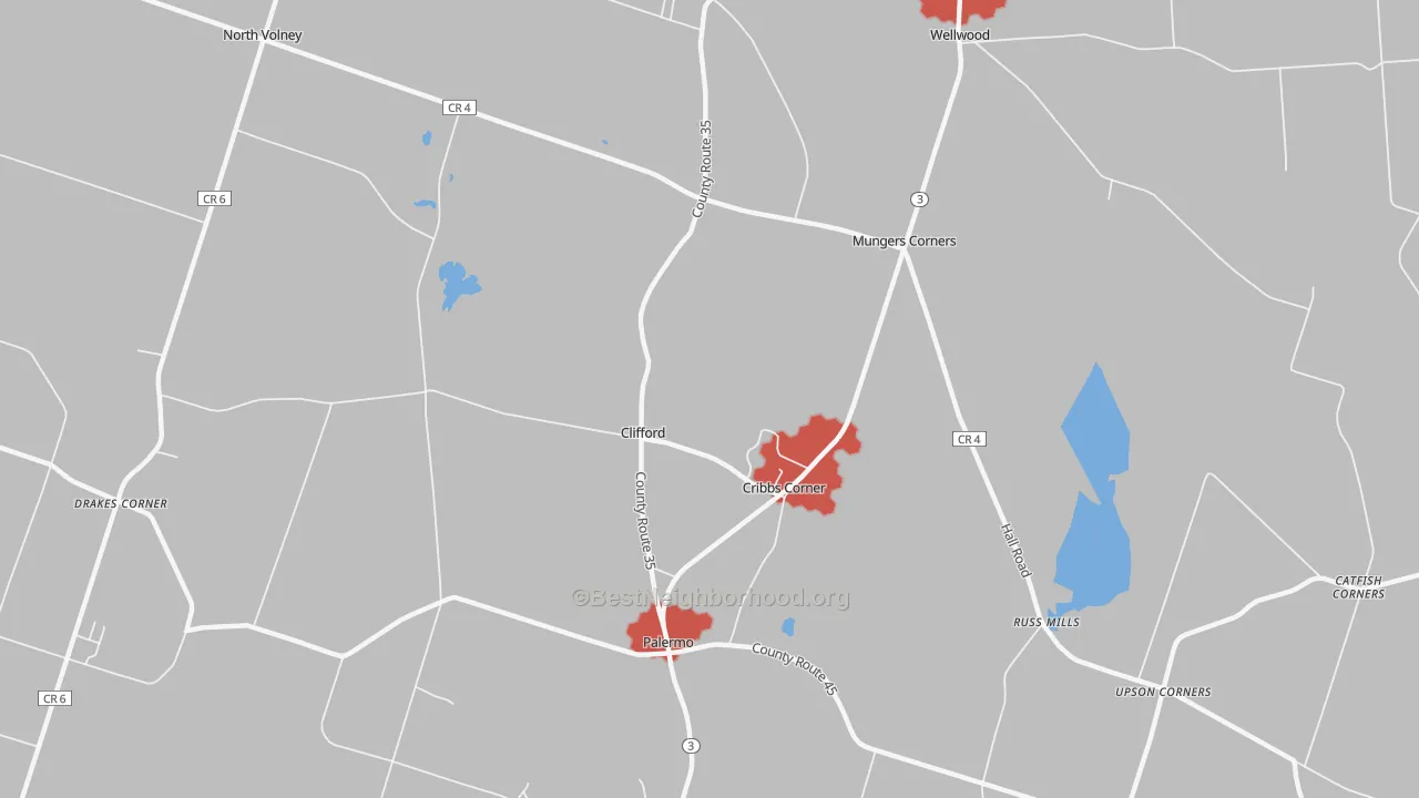 Transit Grade map of Clifford, NY