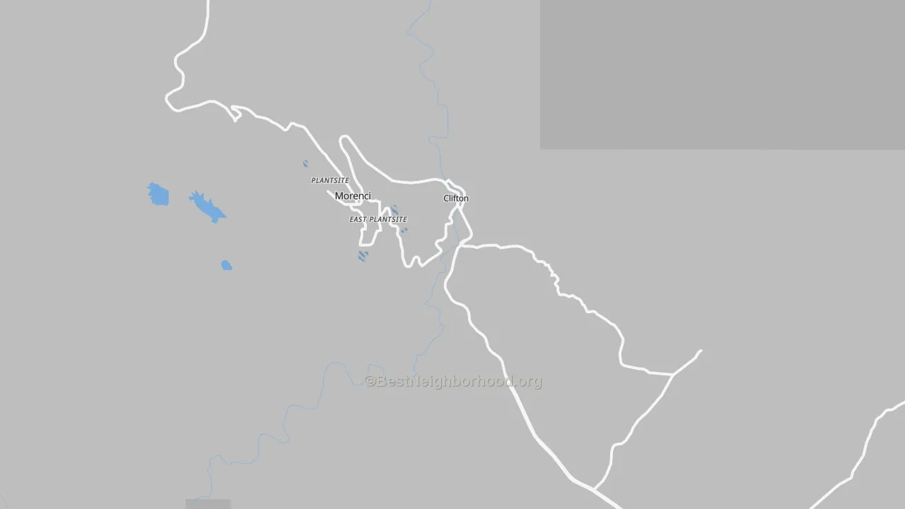 Transit Grade map of Clifton, AZ