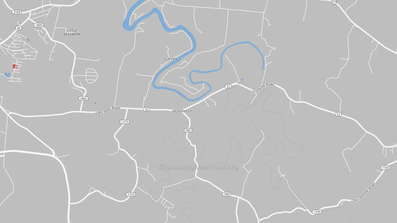 Transit Grade map of Clifton, KY