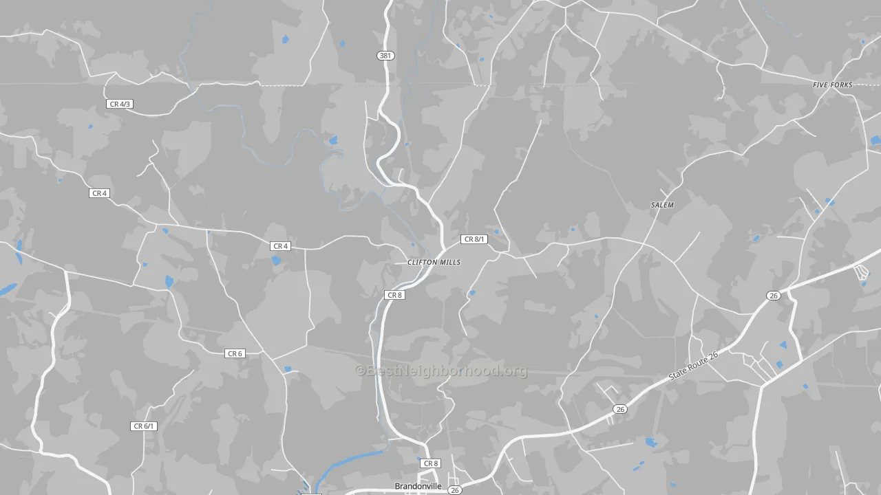 Transit Grade map of Clifton Mills, WV