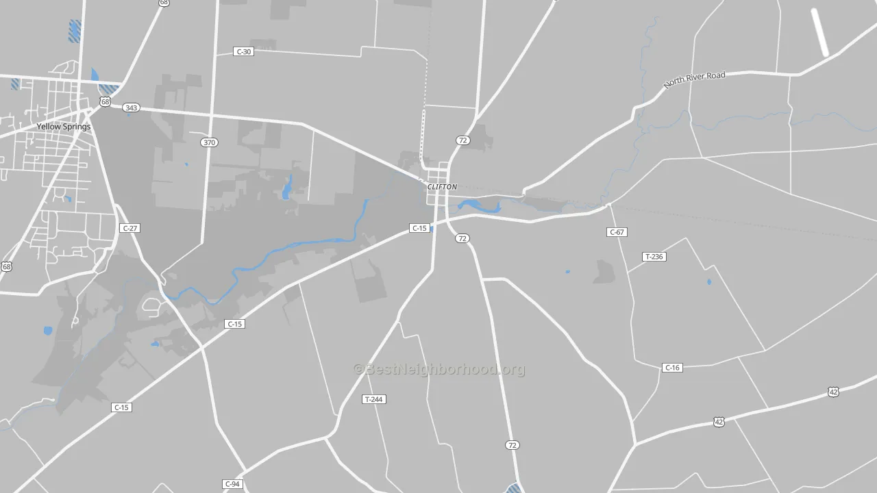 Transit Grade map of Clifton, OH