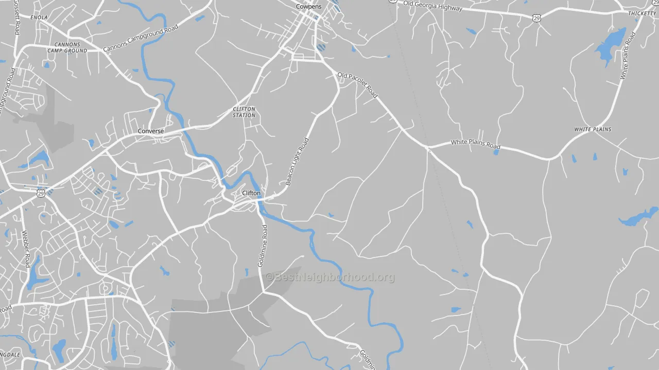 Transit Grade map of Clifton, SC