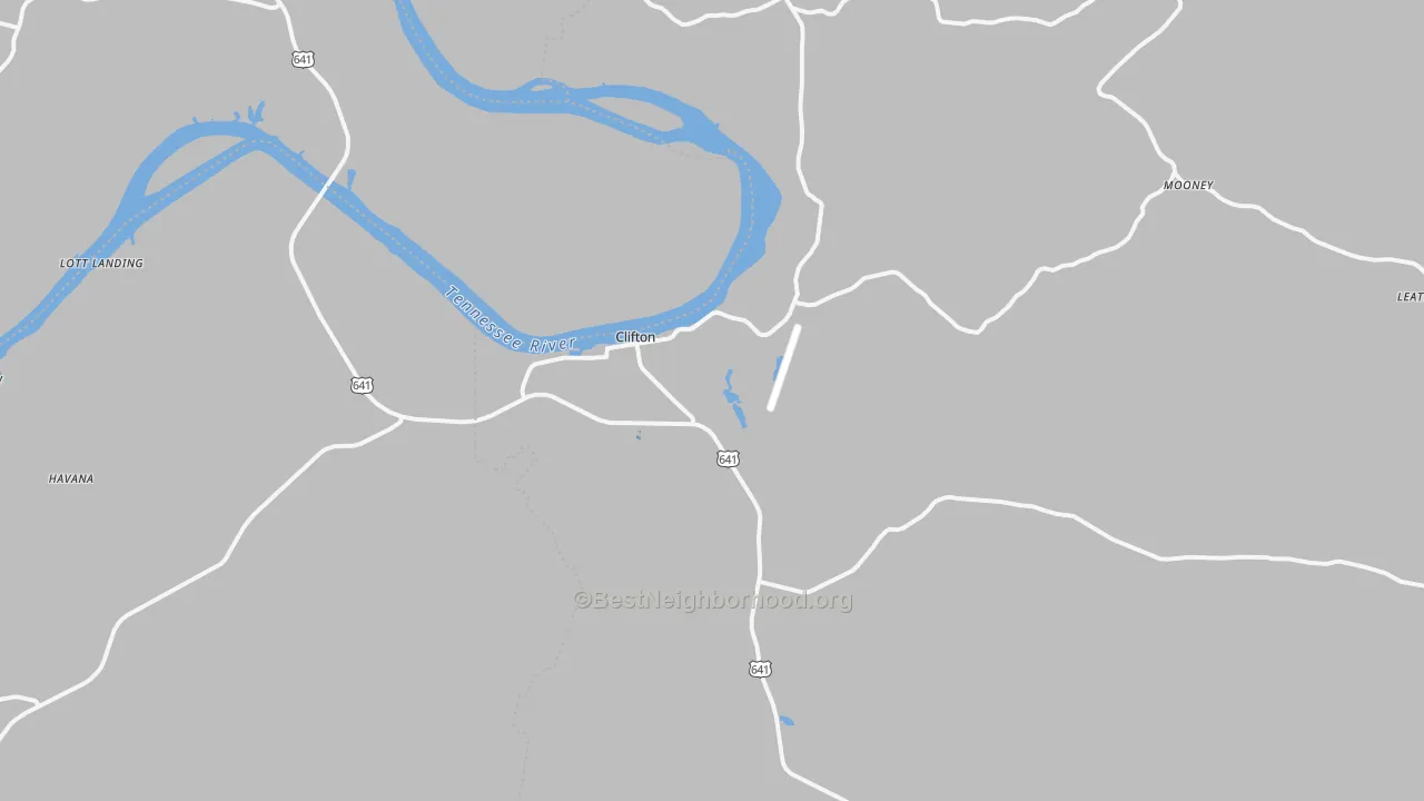 Transit Grade map of Clifton, TN