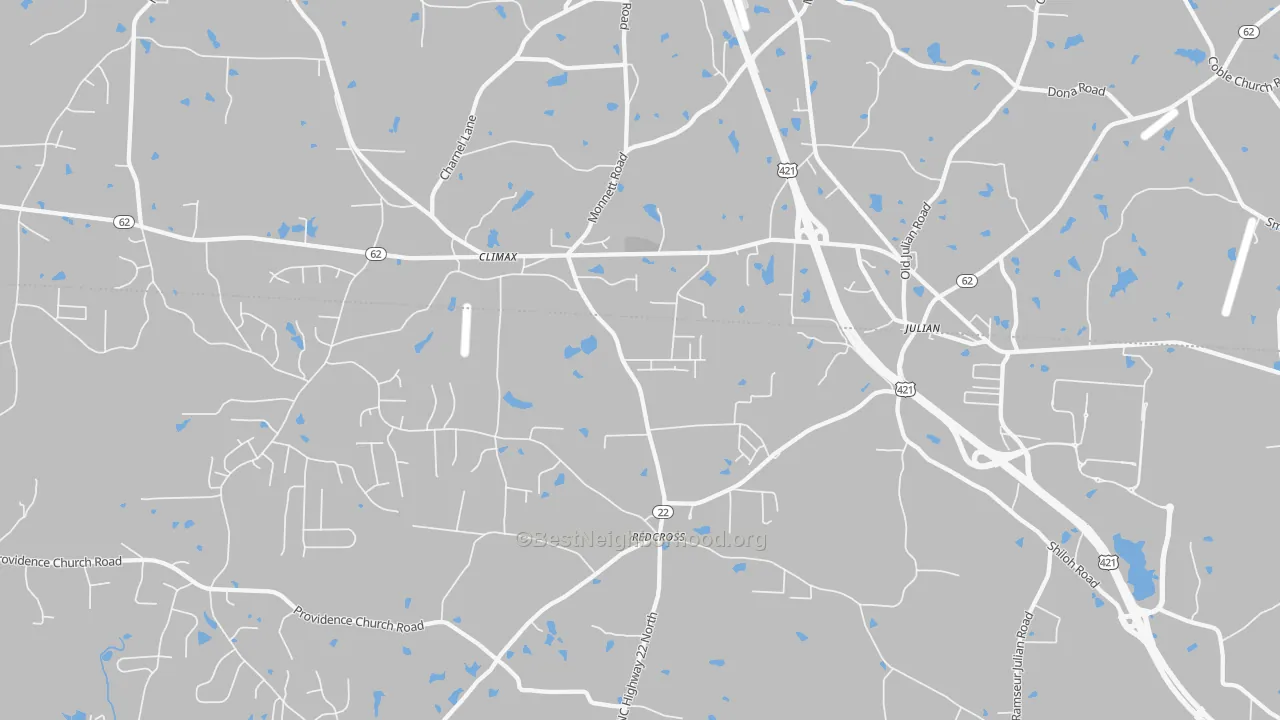 Transit Grade map of Climax, NC