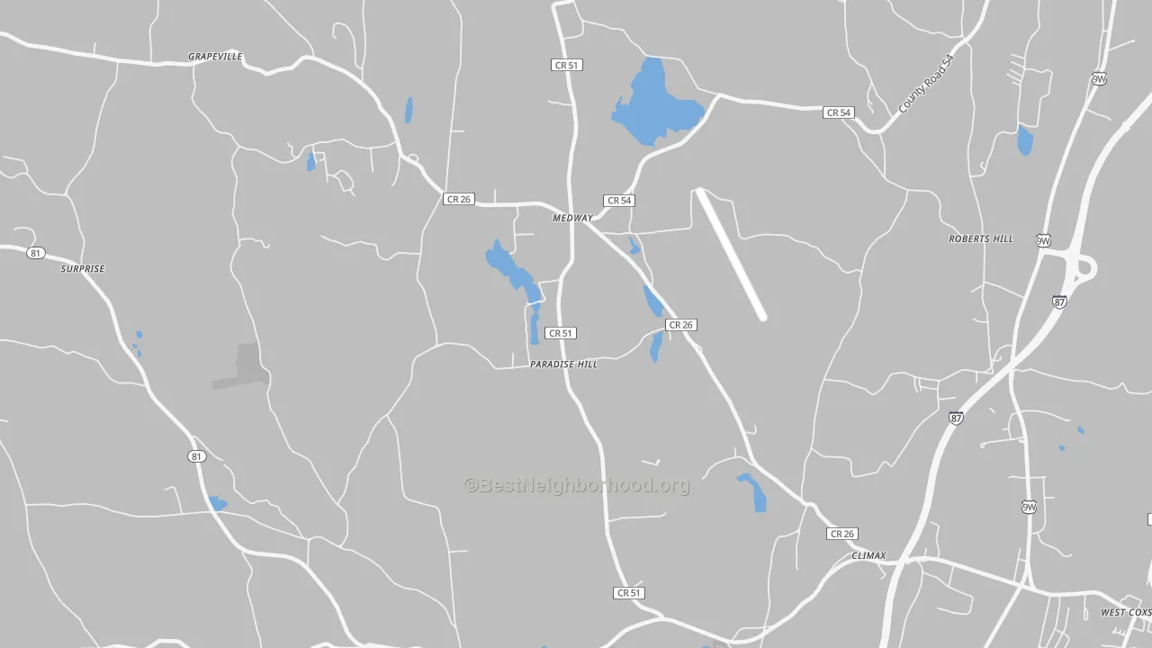 Transit Grade map of Climax, NY