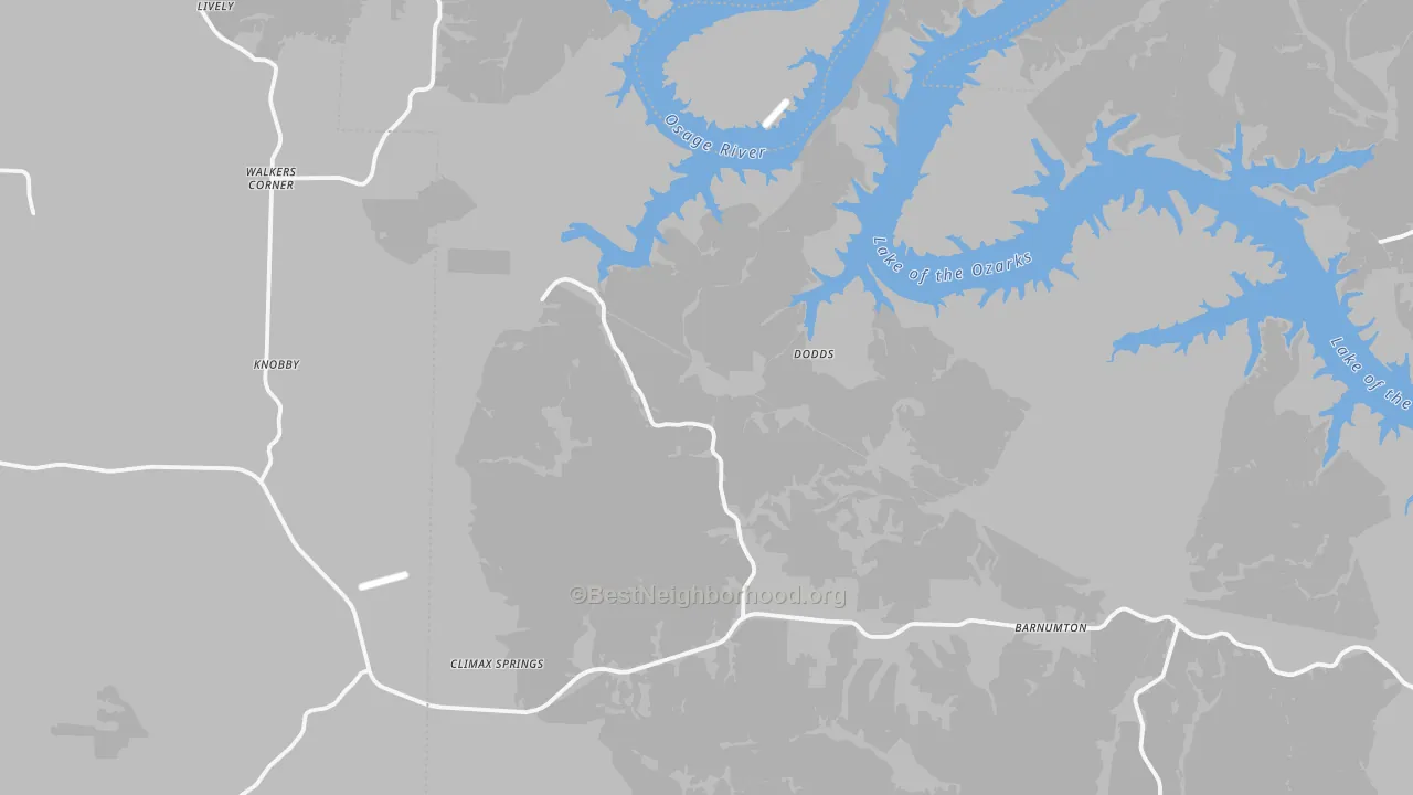 Transit Grade map of Climax Springs, MO
