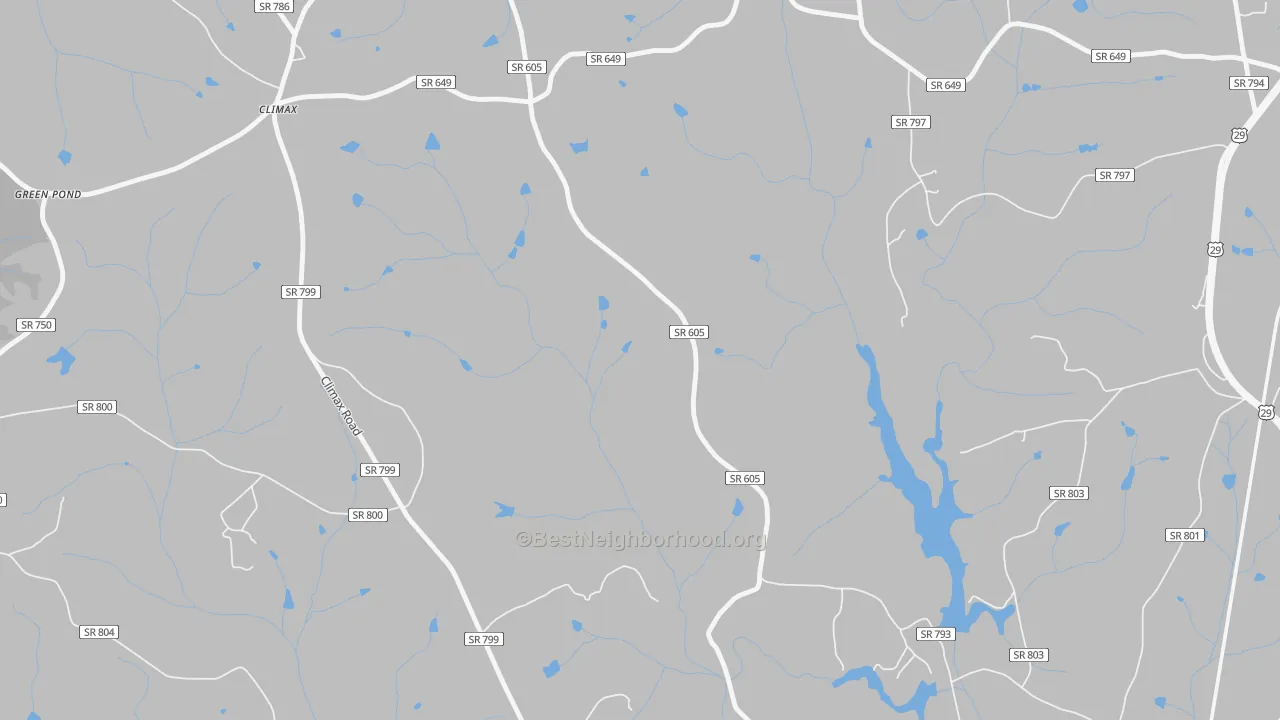 Transit Grade map of Climax, VA