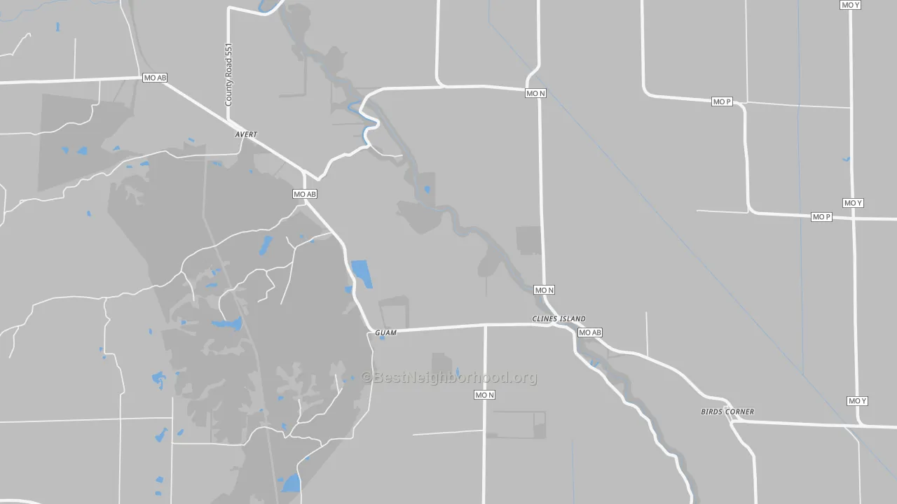 Transit Grade map of Clines Island, MO