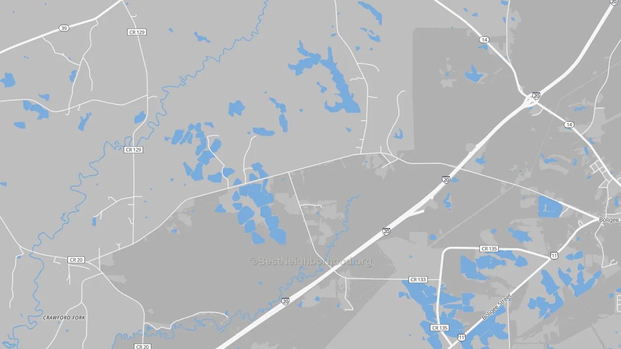 Transit Grade map of Clinton, AL