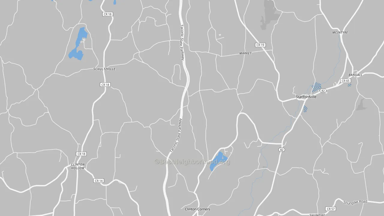 Transit Grade map of Clinton Corners, NY
