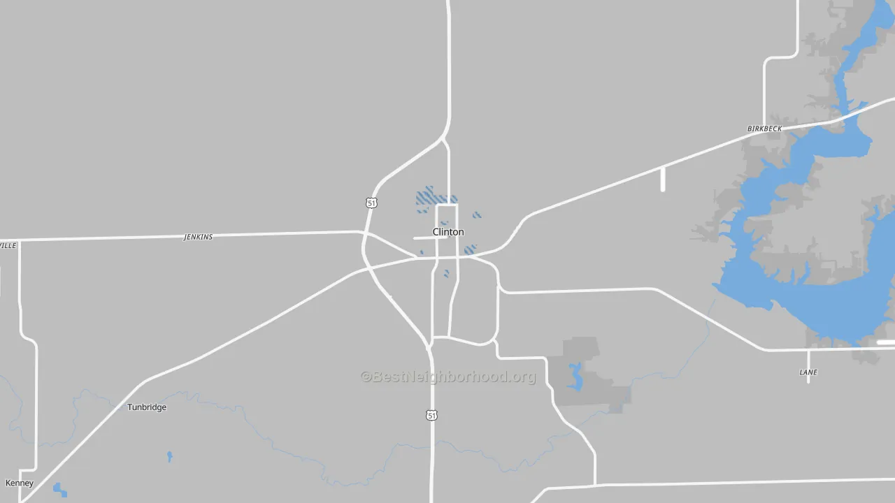 Transit Grade map of Clinton, IL