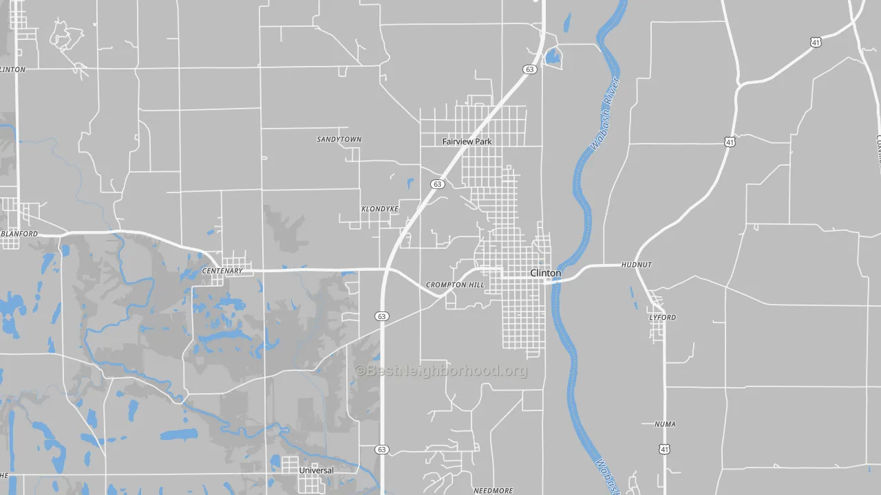 Transit Grade map of Clinton, IN
