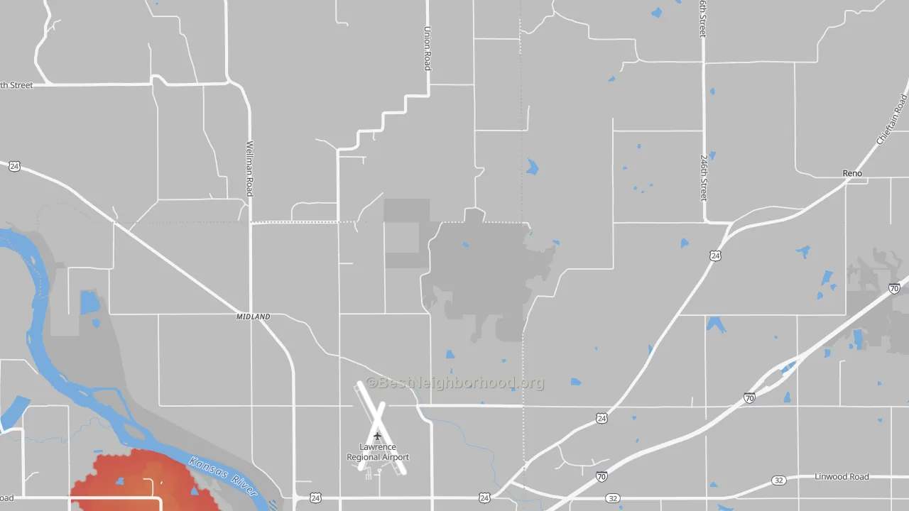 Transit Grade map of Clinton, KS
