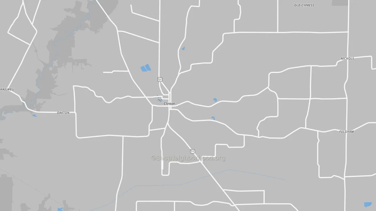 Transit Grade map of Clinton, KY