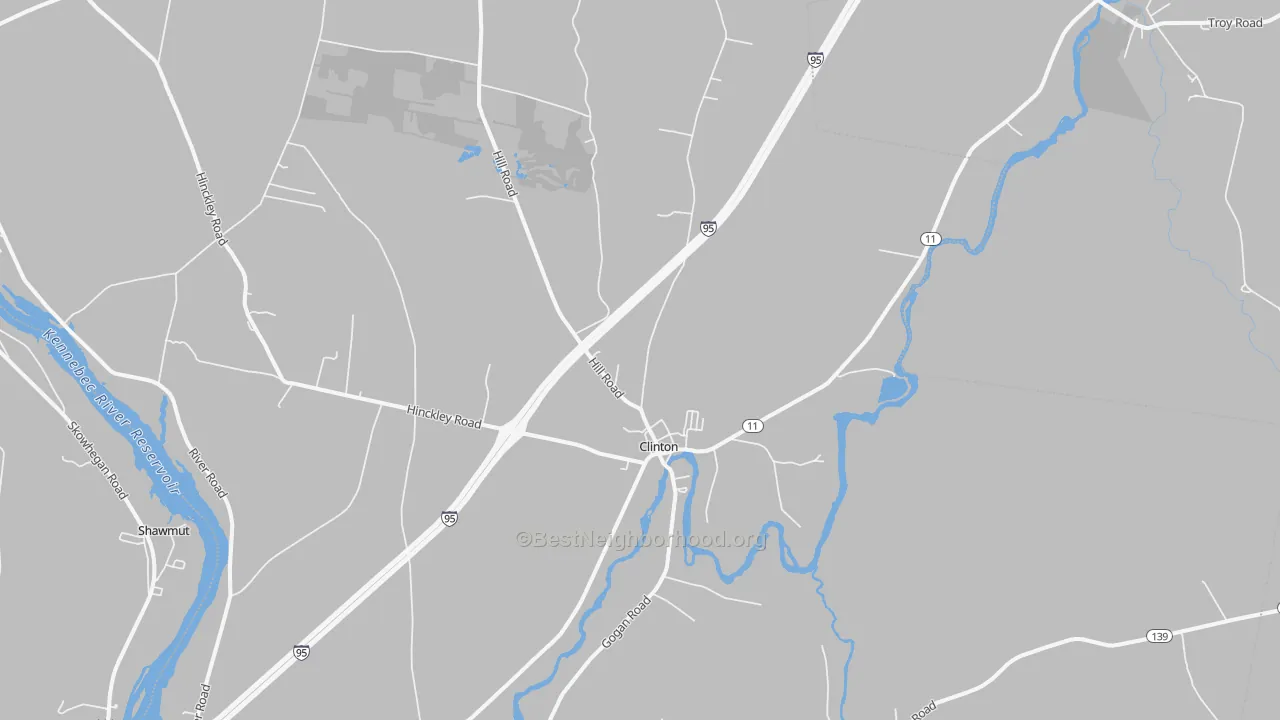 Transit Grade map of Clinton, ME