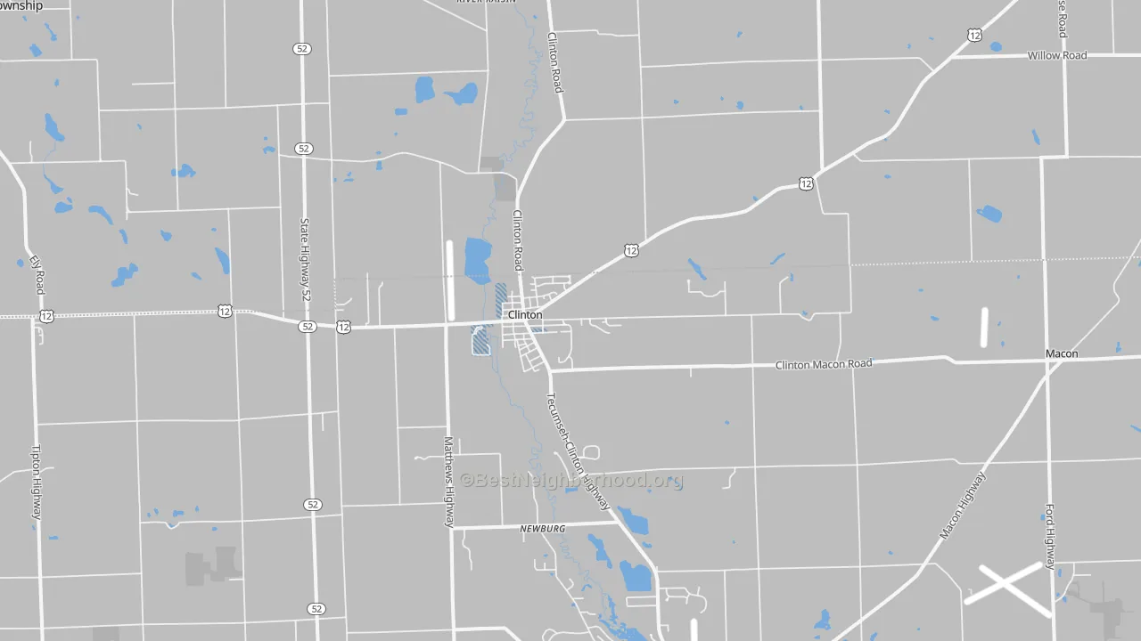 Transit Grade map of Clinton, MI