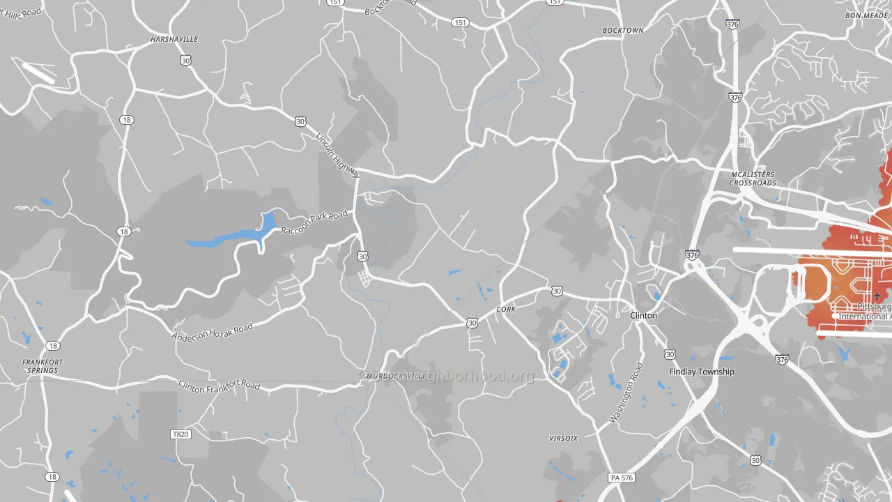 Transit Grade map of Clinton, PA