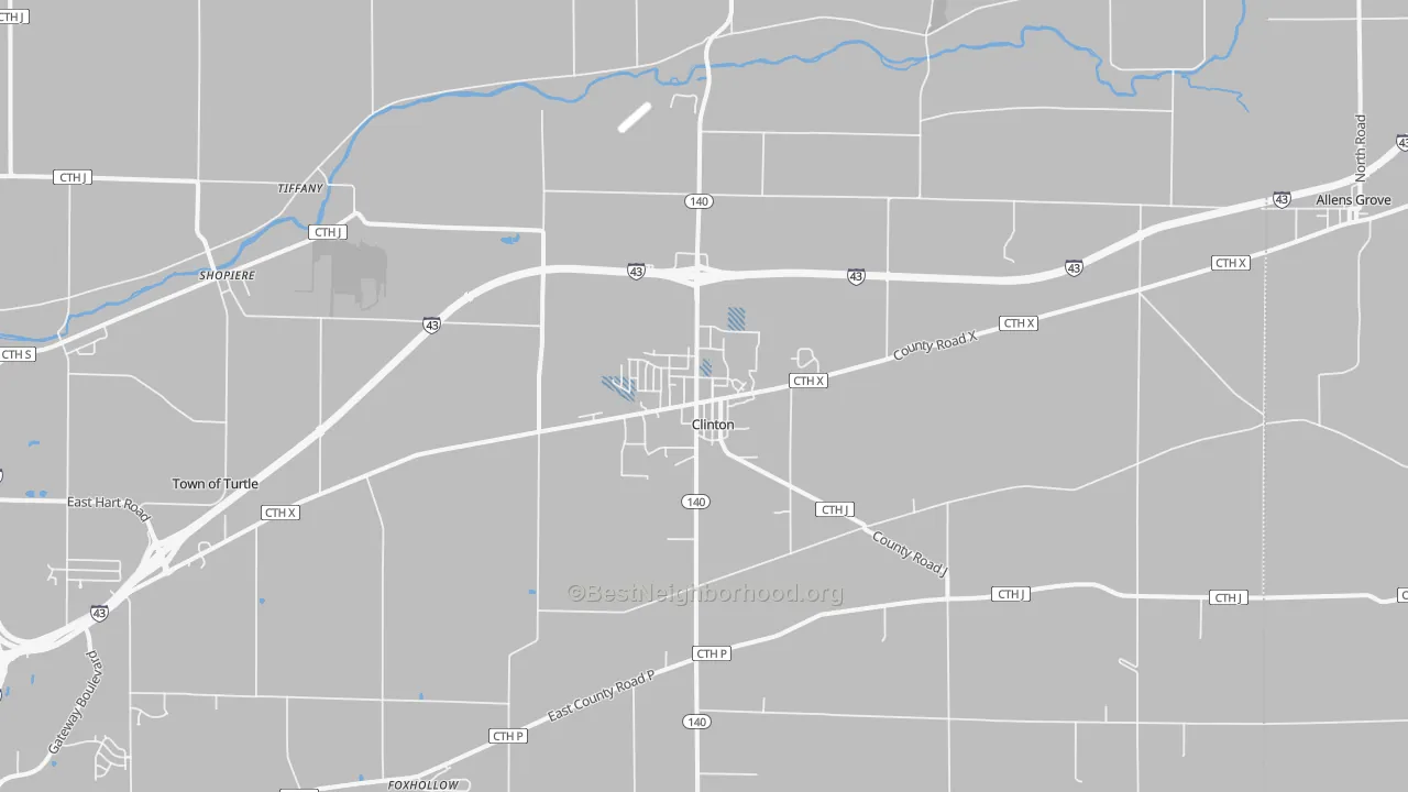 Transit Grade map of Clinton, WI