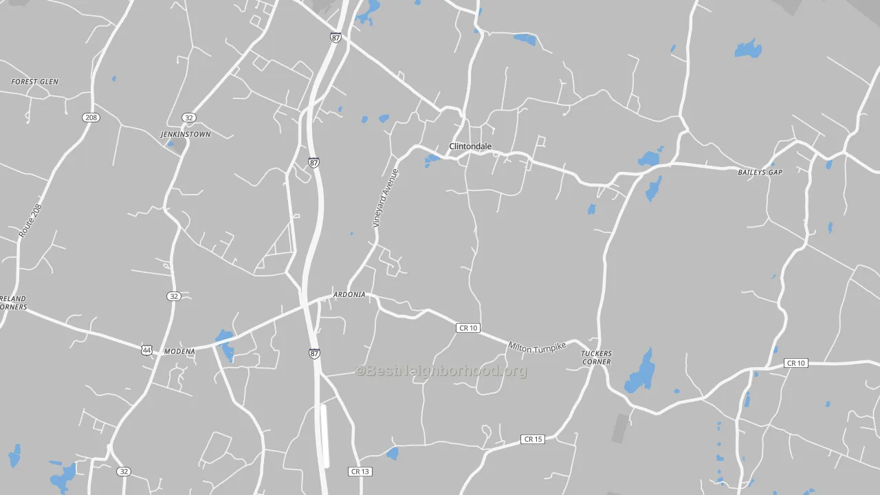Transit Grade map of Clintondale, NY