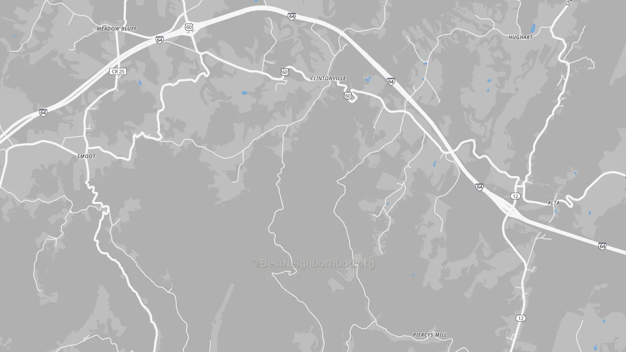 Transit Grade map of Clintonville, WV