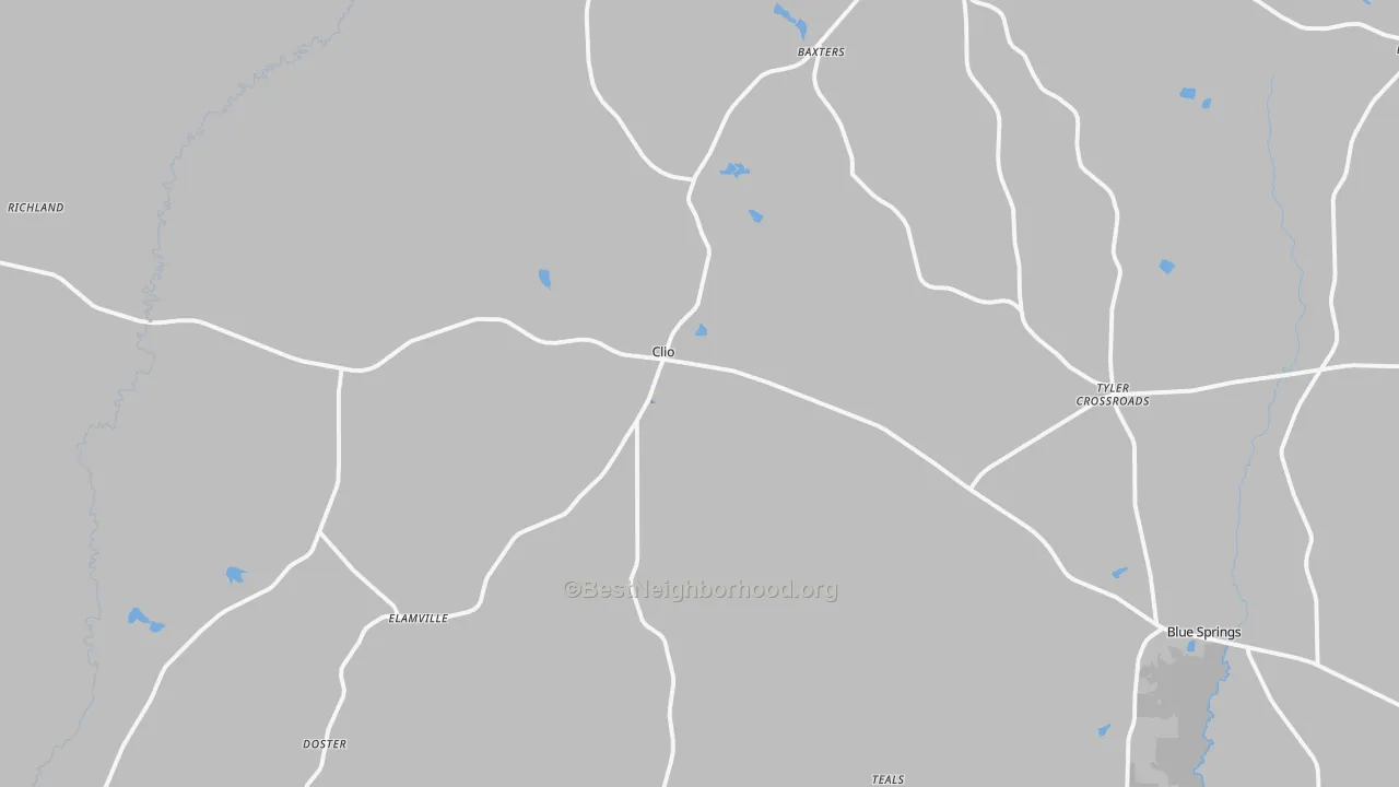 Transit Grade map of Clio, AL