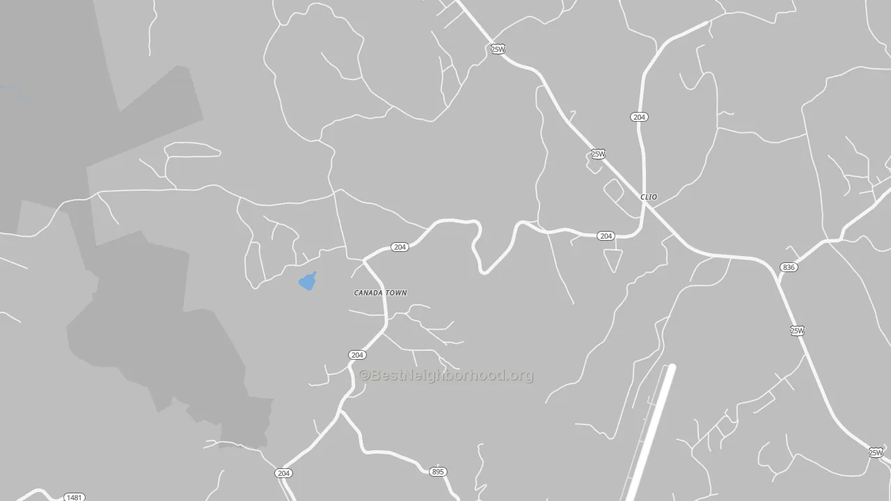 Transit Grade map of Clio, KY