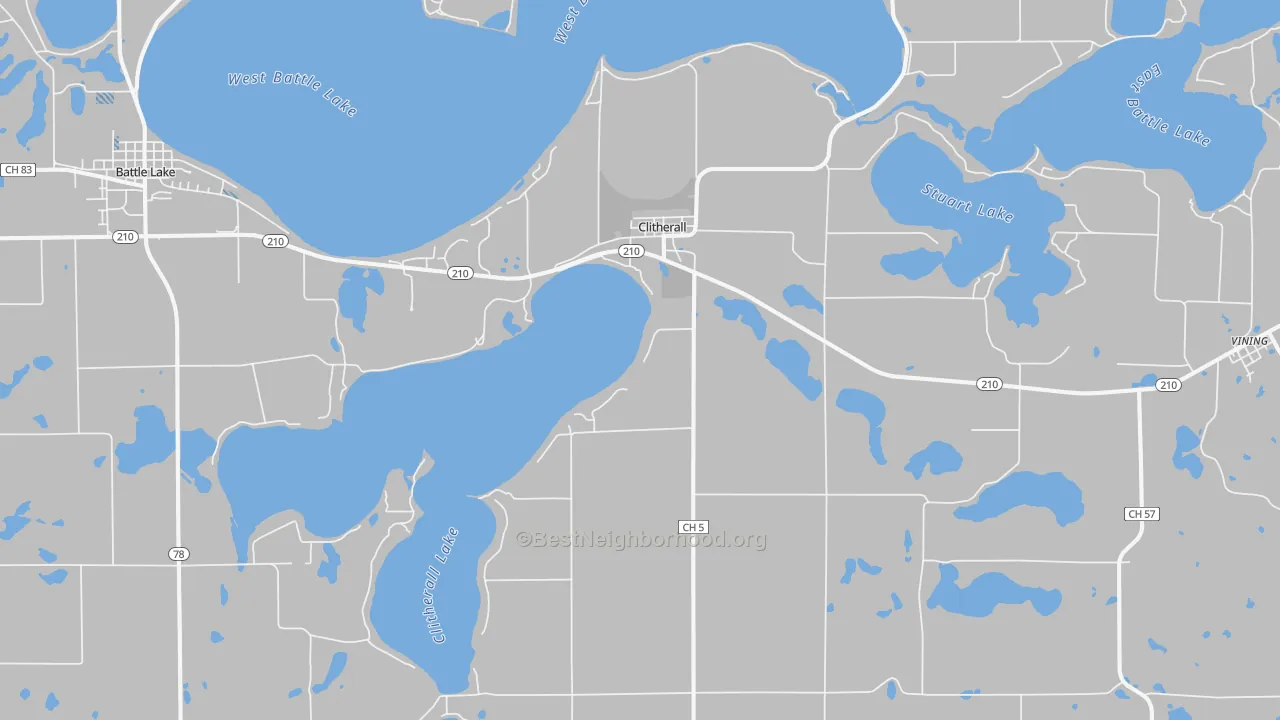 Transit Grade map of Clitherall, MN