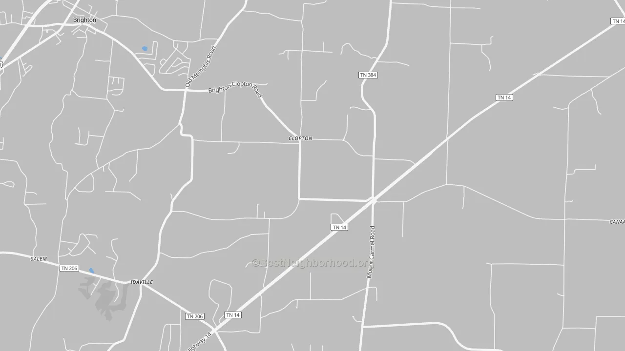 Transit Grade map of Clopton, TN