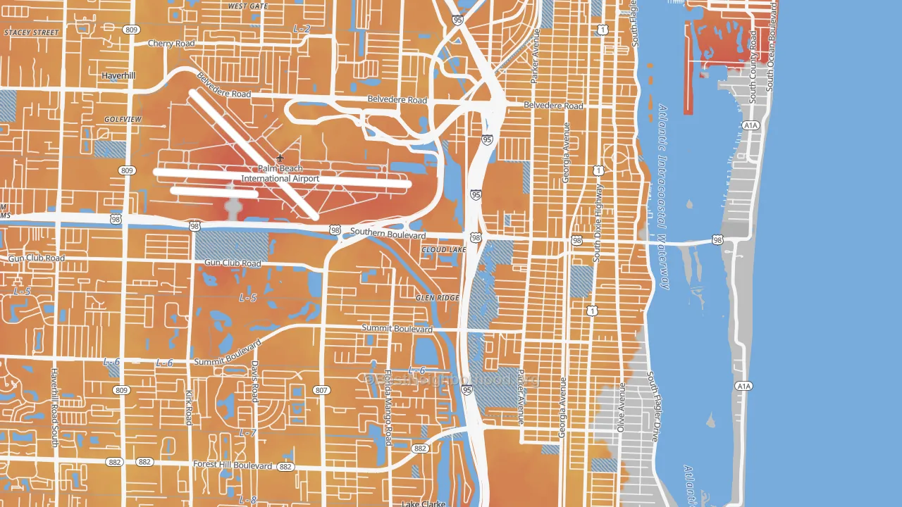 Transit Grade map of Cloud Lake, FL