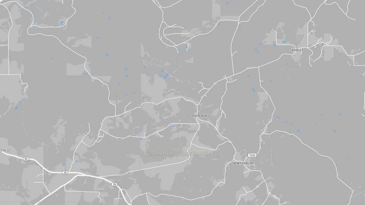 Transit Grade map of Clover Run, PA