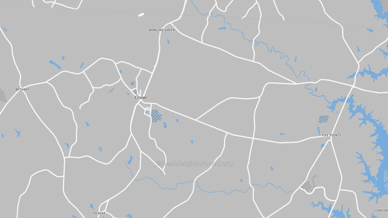 Transit Grade map of Clover, SC
