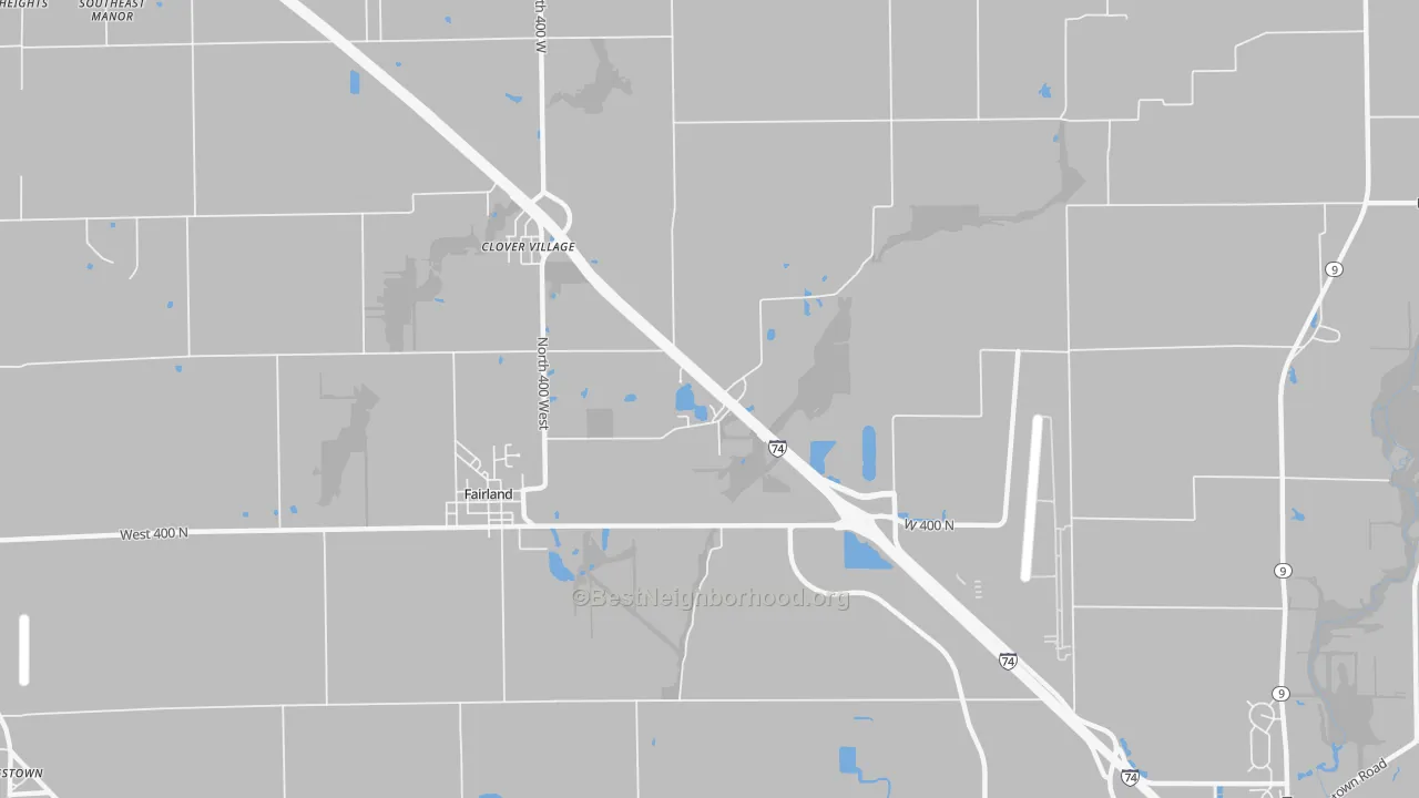 Transit Grade map of Clover Village, IN