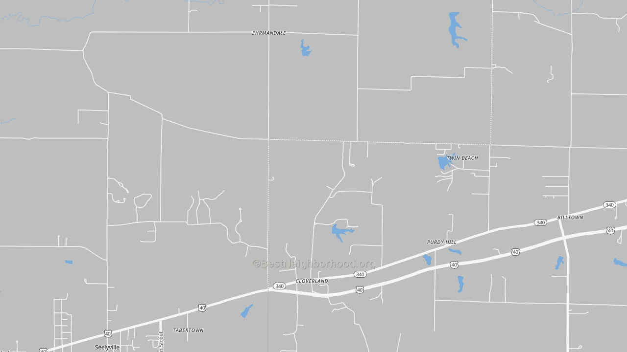 Transit Grade map of Cloverland, IN