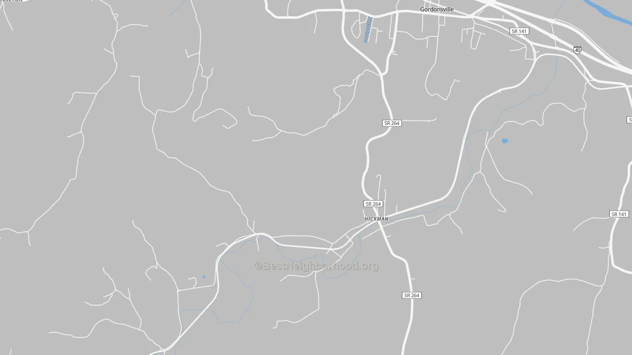 Transit Grade map of Club Springs, TN