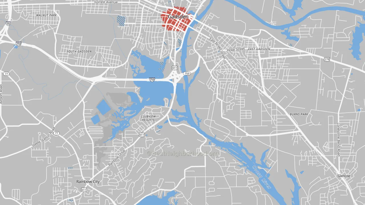 Transit Grade map of Clubview Heights, AL