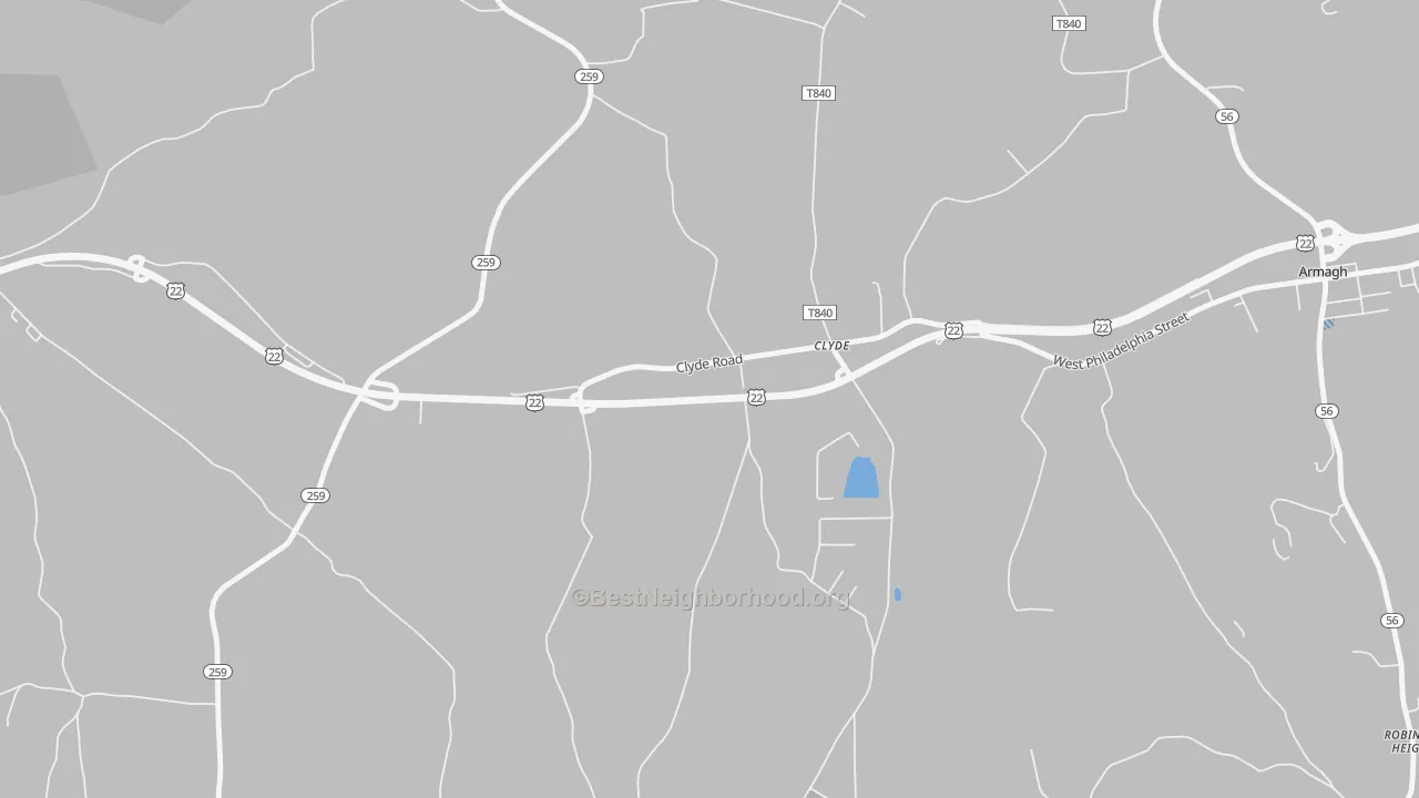 Transit Grade map of Clyde, PA