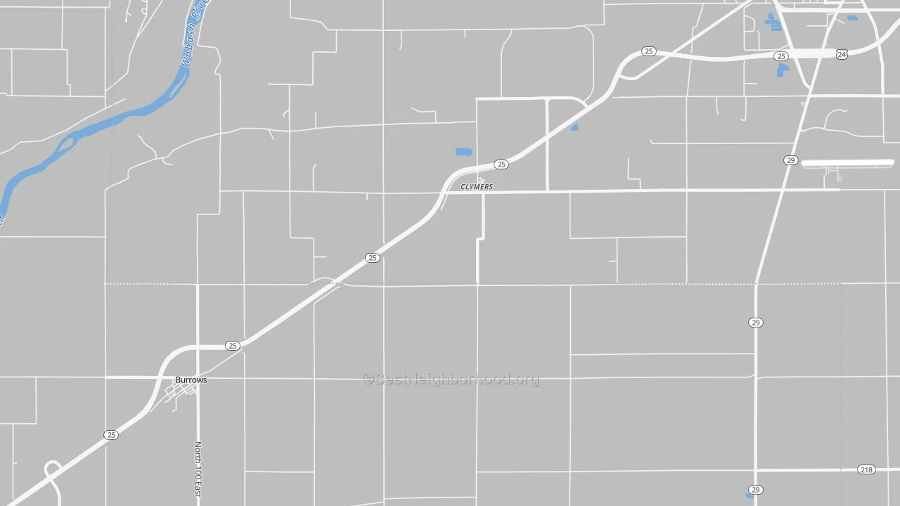 Transit Grade map of Clymers, IN