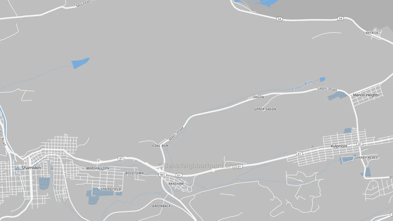 Transit Grade map of Coal Run, PA