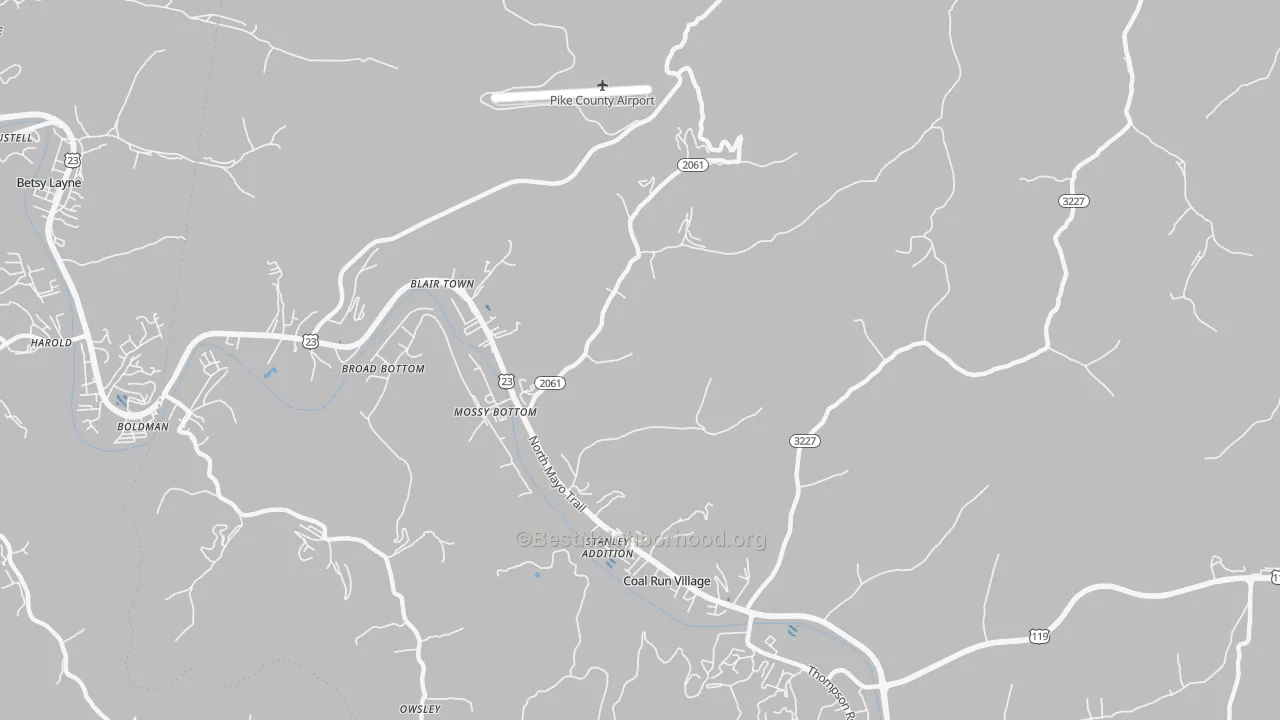 Transit Grade map of Coal Run Village, KY