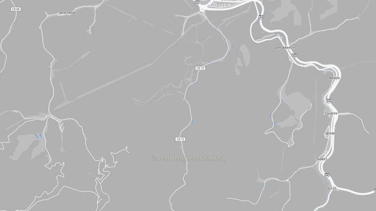 Transit Grade map of Coalburg, WV
